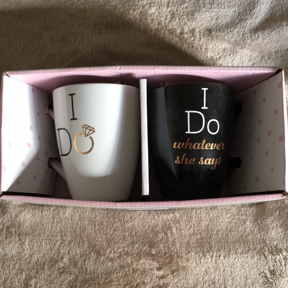 Wedding Mugs 2 Piece Set for the Bride and Groom